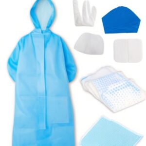 Disposable Plastic Gown red