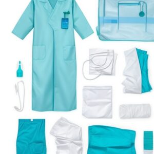 Disposable plastic apron orange