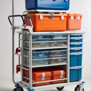 4-drawer equipment trolley