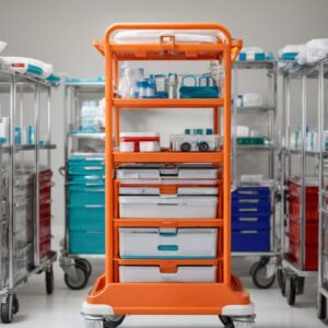 aavara cnd01 mobile medical cart - dual monitor type
