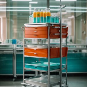 waitstaff service trolley