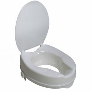 Raised Toilet Seat with Closing Seat Lid