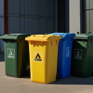 120l green wheelie bin