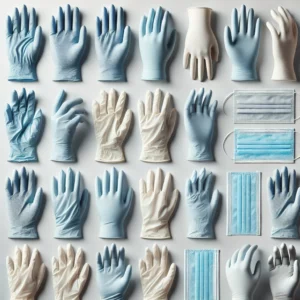 blue nitrile High risk exam ination gloves powder free