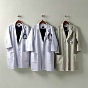 short sleeve Lab coat plus size