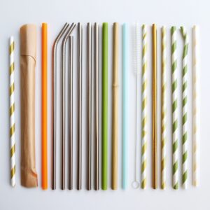 paper straws wrapped
