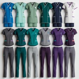 100% Cotton Reusable scrubs bottom green medium