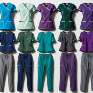 Reusable scrubs bottom green