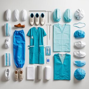 Disposable non woven overshoes blue large