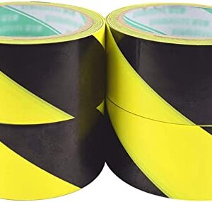 Black/Yellow 18m Hazard Tape,