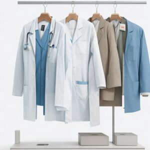 meta lab coats embroidered