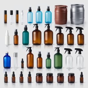 1000ml Clear Glass Bottle with Lotion Cap