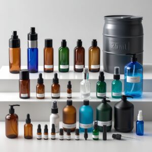 50ml Clear Glass Bottle with Lotion Cap