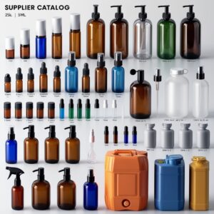 1000ml Amber Glass Bottle with Trigger Sprayer