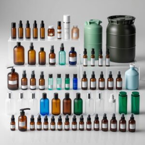 50ml Amber Glass Bottle with Lotion Cap