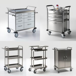 Nivok Trolleys.janitorial Cleaning Cart Trolley On Wheels. Office & Industrial ...