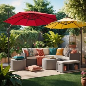 black outdoor chairs
