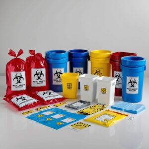biohazard container for needles