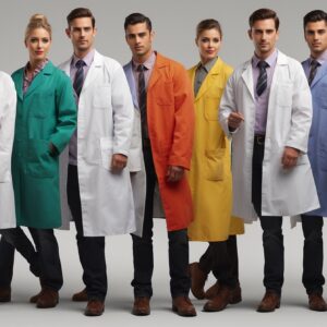 white laboratory coat