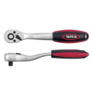Socket Ratchet Handle - Quick Release - Offset - Chrome Vanadium - 3/8" Connector - 205mm Length - YT-0320