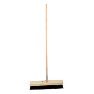 Platform Broom - Complete - Millennium - Black Synthetic Fibre - Wooden Handle - 88 Grip - 46cm - Pack of 3 - F3351