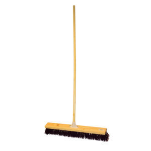Platform Broom - Complete - Rainbow - Synthetic Fibre - Wooden Screw-in Handle - 61cm - Pack of 3 - F3564