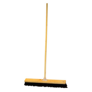 Platform Broom - Complete - Rainbow - Soft Synthetic Fibre - Wooden Screw-in Handle - 61cm - Pack of 3 - F3566