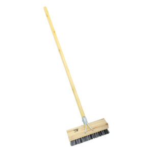Deck Scrub - Complete - Brown PVC Fibre - Wooden Handle - Grip - Pack of 5 - F4057