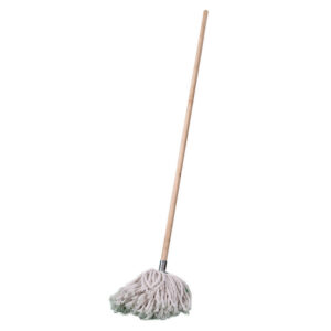 Mop - Complete - W4 Head with Metal Socket - Wooden Handle - 365g - Pack of 5 - F18661