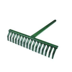 Garden Rake - Complete - Flat Steel Head - Metal Handle - Pack of 5 - F8795
