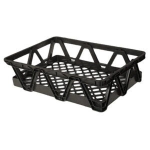 Light Duty Freezer Nesting Crate - Plastic Box - Vented Base and Sides - 65.5 x 46 x 17 cm - Virgin Material - HACCP - PI-730L-virgin
