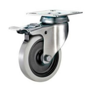 Castor Wheels - Thermoplastic Rubber - Top Swivel - Fixed Plate - 50mm - TOOC523