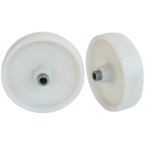 Castor Replacement Wheel with Bush - Nylon - White - 75mm ⌀ - Pack of 2 - N75 - MOQ 200