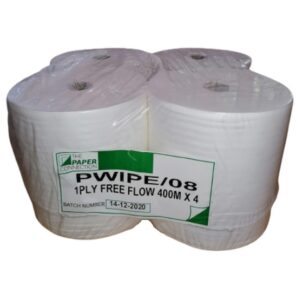Hand Towel - 1 Ply Laminated Free Flow Paper - 400m - Pack of 4 - PP_08