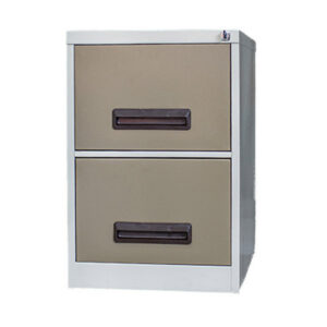 Steel Office Filing Cabinet - 2 Drawer File - Knock Down (Requires Assembly) - 71 x 47 x 63 cm - 2FC01KD-ivorykaroo