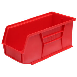 Stack & Hang Parts Storage Bin - Small Plastic Container - Size 5 - 28 x 14 x 13 cm - Red - BIN-5-RED