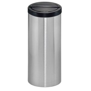 Stainless Steel Litter Bin - Free Standing - With Lid - 240 Ø x 600 (H) mm - Brushed Finish - 780SS