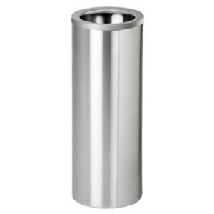 Stainless Steel Litter Bin - Solid - Rim Lid - 240 Ø x 600 (H) mm - Brushed Finish - 722SS