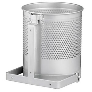 Waste Paper Bin - Wall Mounted - 250 Ø x 300 (H) mm - Silver - 590SI