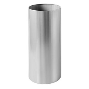 Steel Litter Bin - Fluted - 240 Ø x 600 (H) mm - Silver - 524SI