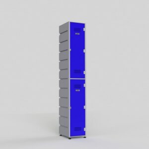 Plastic Locker - Solid Door - HACCP Compliant - Flat Top - 2 Tier - LOCKER2SOLID-FLAT