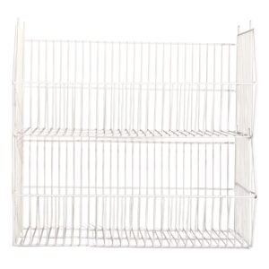 Steel Stacking Basket - White - 88 x 40 x 40 cm - Pack of 2
