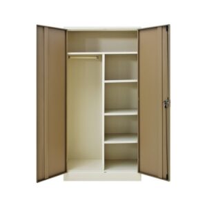 Gents Steel Wardrobe - Metal Mens Cupboard - 180 x 90 x 45 cm - WDR01-ivorykaroo