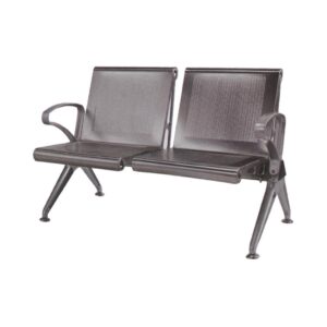 Airport Bench - Indoor and Outdoor Waiting Room Seat - Stainless Steel - Two Seater - Flat Pack - 127 x 67 x 82 cm - PF02