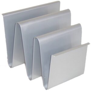 Steel Magazine Holder - 35 x 36 x 28 cm - Silver - 980SI