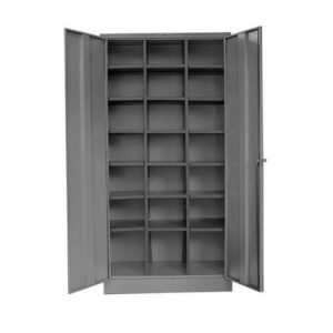 Pigeon Hole Cabinet with Doors - Steel - 21 Compartment - 180 x 90 x 45 cm - PH004-grey