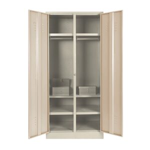 Steel Hostel Locker - Metal - with Money Box - Double - 180 x 79 x 52 cm - DHL03-ivorykaroo