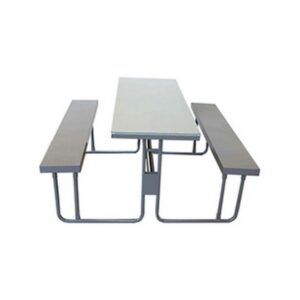 Steel Canteen Table - 145 x 150 x 72cm - CU004-grey