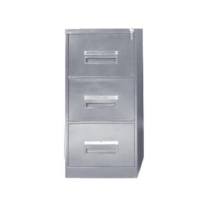 Steel Office Filing Cabinet - 3 Drawer File - Knock Down (Requires Assembly) - 105 x 47 x 63 cm - 3FC01KD-grey