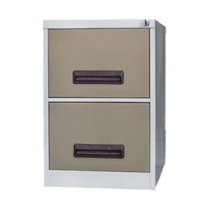 Steel Office Filing Cabinet - 2 Drawer File - Knock Down (Requires Assembly) - 71 x 47 x 63 cm - 2FC01KD-ivorykaroo